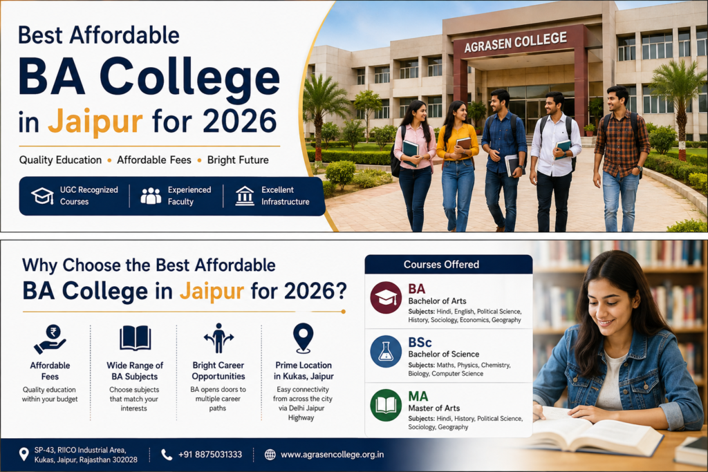 Best Affordable BA College in Jaipur for 2026